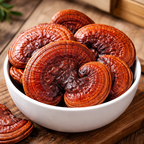 Whole red reishi - reishi, mushroom